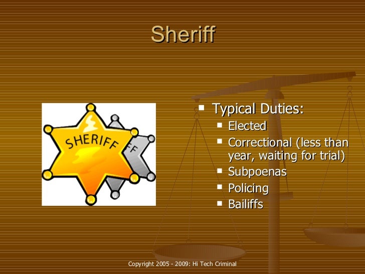 Organization of Law Enforcement Agencies