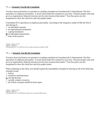 Organizational Behavior Improving Performance and Commitment Canadian ...