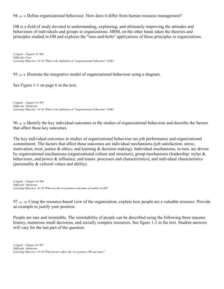 Organizational Behavior Improving Performance and Commitment Canadian ...