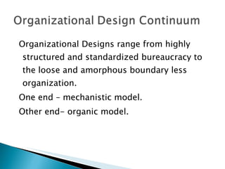 Less Organisation Organizational Structure | PPT