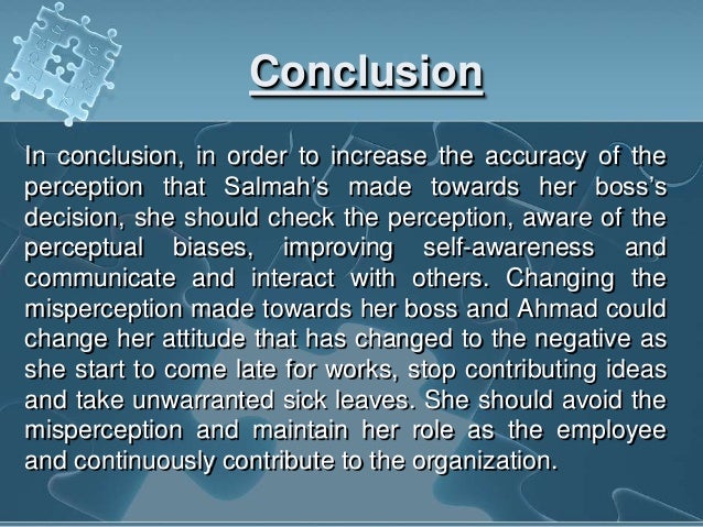 conclusion organizational behavior assignment