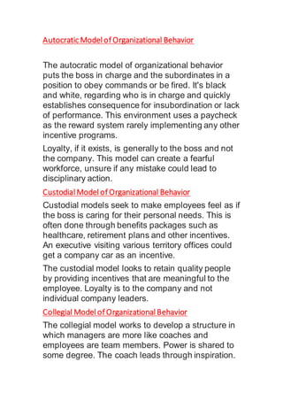 Organizational behavior | DOCX