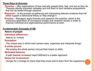 Organizational behavior - the dynamics of people and organizations | PPTX
