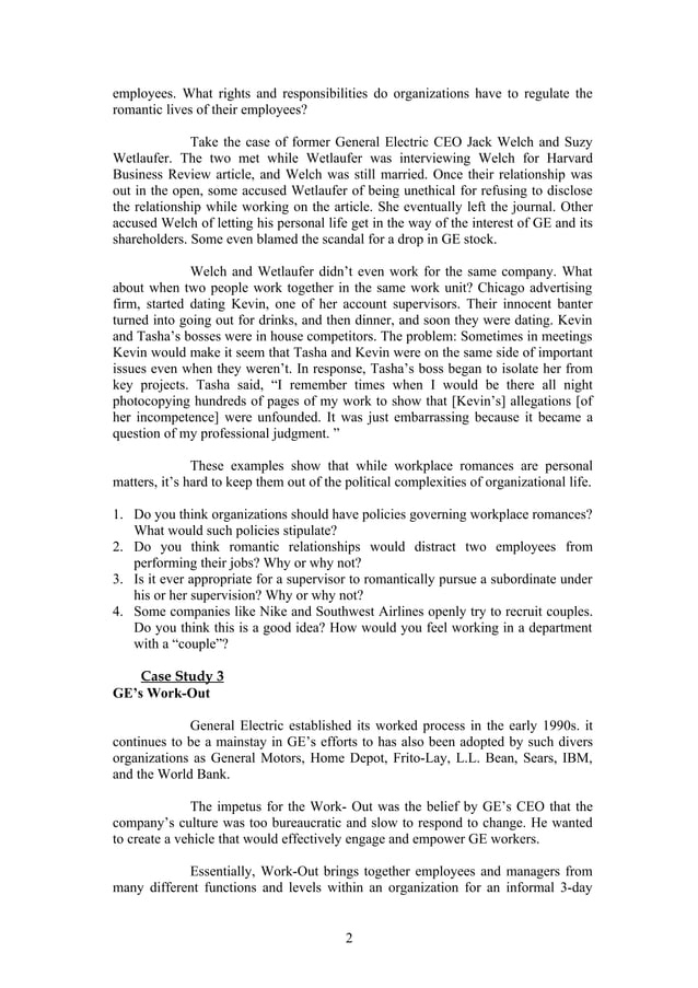 Organizational Behavior Case Studies