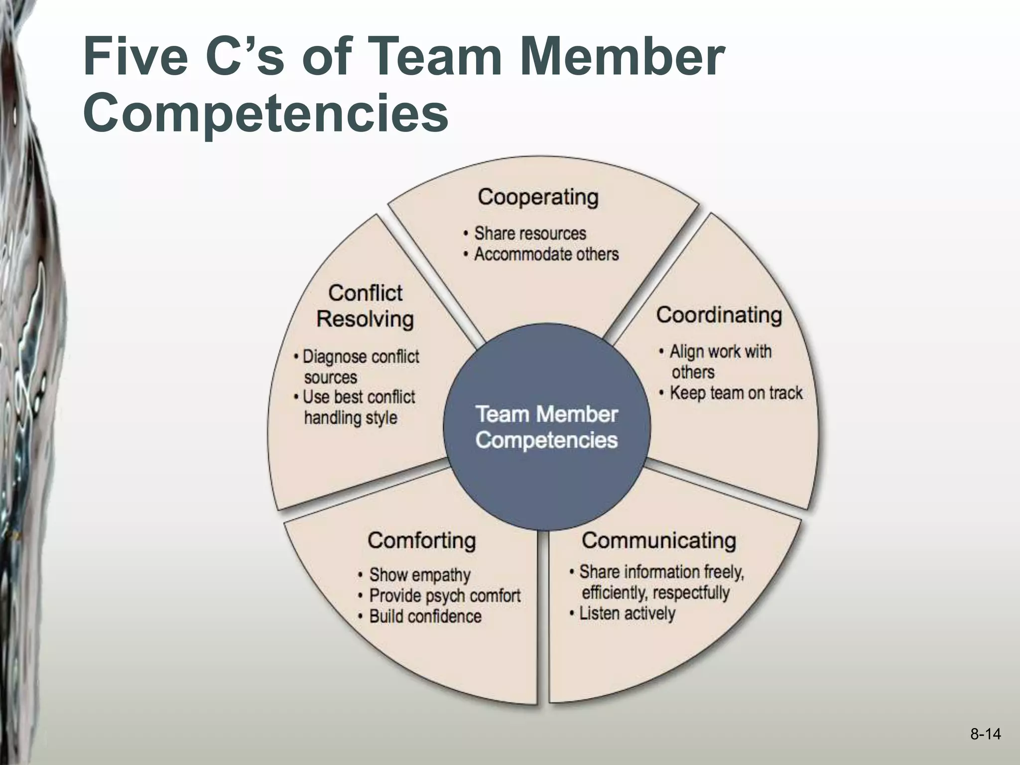 Five C’s of Team Member
Competencies
8-14
 