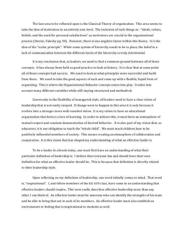 Organizational Behavior In Education