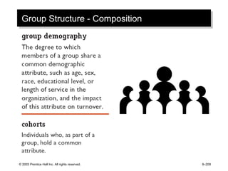 © 2003 Prentice Hall Inc. All rights reserved. 8–209
Group Structure - CompositionGroup Structure - Composition
 