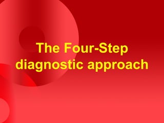 The Four-Step
diagnostic approach
 