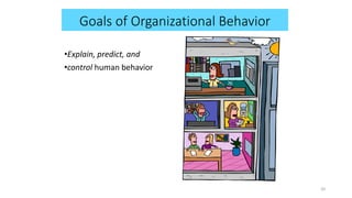 Goals of Organizational Behavior
•Explain, predict, and
•control human behavior
20
 