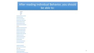 After reading Individual Behavior, you should
be able to:
Chat history
ChatGPT
New chat
Today
Organizational Behavior: Key Concepts
Formal vs Informal Groups
Group Dynamics & Development
Motivation Theories Critique Compare
Organizational Behavior Concepts
Organizational Behavior Overview
Organizational Behavior & Management
Yesterday
Management: A Comprehensive Overview
Management Principles and Theories
Management Principles and Theories
Management Principles & Theories
Management Principles: Fayol & Taylor
Management: Brief Overview
Qualitative vs Quantitative Research
Discriminant Analysis Overview
Likert Scales Explained
Scales: Rating, Ranking, Differential
Scale Construction Approaches
Approaches to Analyzing Skills
Obtrusive vs Unobtrusive Observation
Previous 7 Days
Research Report Components Guide
Attendance Shortage Application
Attendance Shortage: Consequences & Solutions
44
 