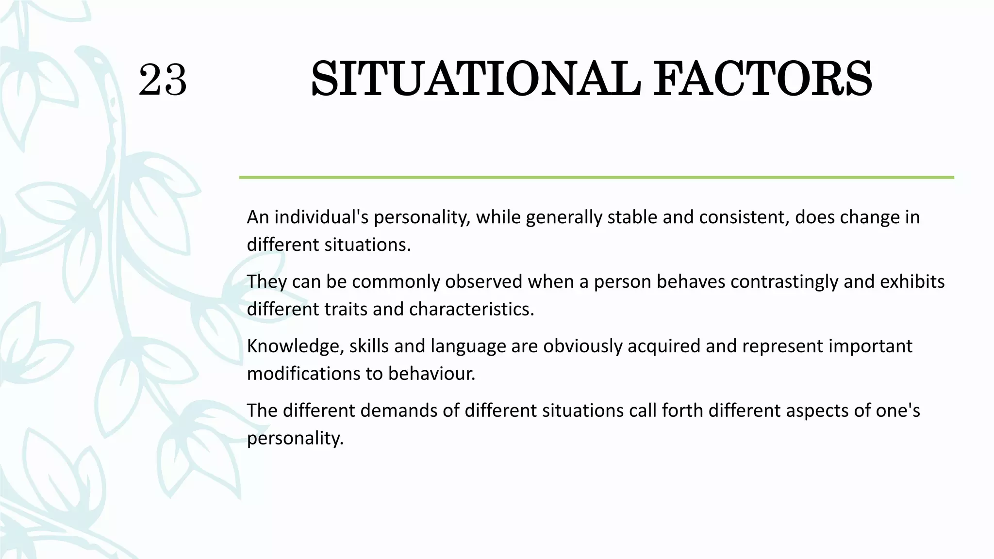 Personality & Individual Behaviour | PPTX