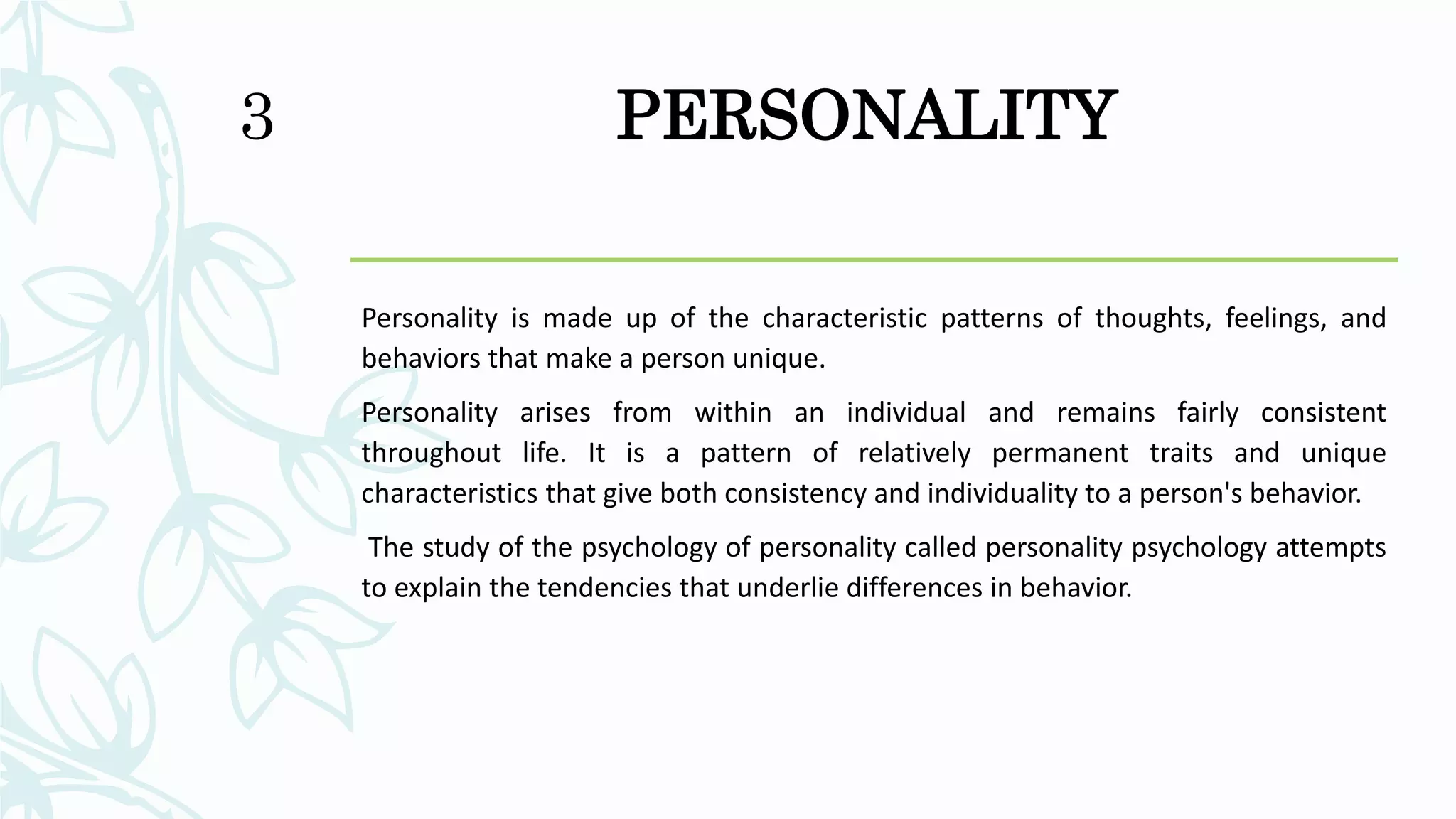 Personality & Individual Behaviour | PPTX