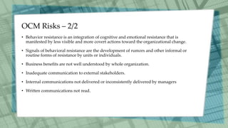 Organizational Change Management and Communications | PDF