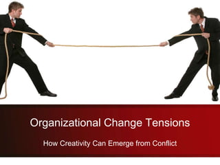 Organizational Change Tensions
How Creativity Can Emerge from Conflict

 