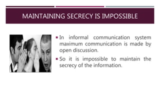Secretive Communication Importance of Organizational Communication | PPTX