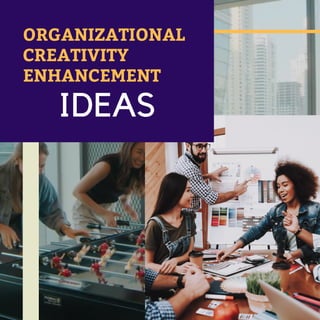 Corefirst Topics Organization Organizational creativity enhancement ideas | PDF