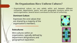 It states about Organizational culture of management | PPTX