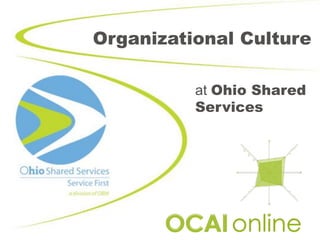 Organizational Culture
at Ohio Shared
Services
 