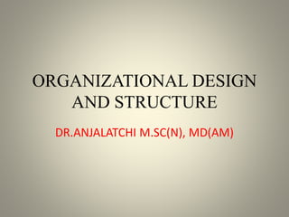 Organizational design structure ppt | PPTX