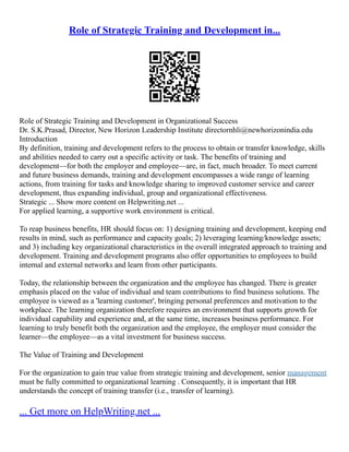 Organizational Development Essay | PDF