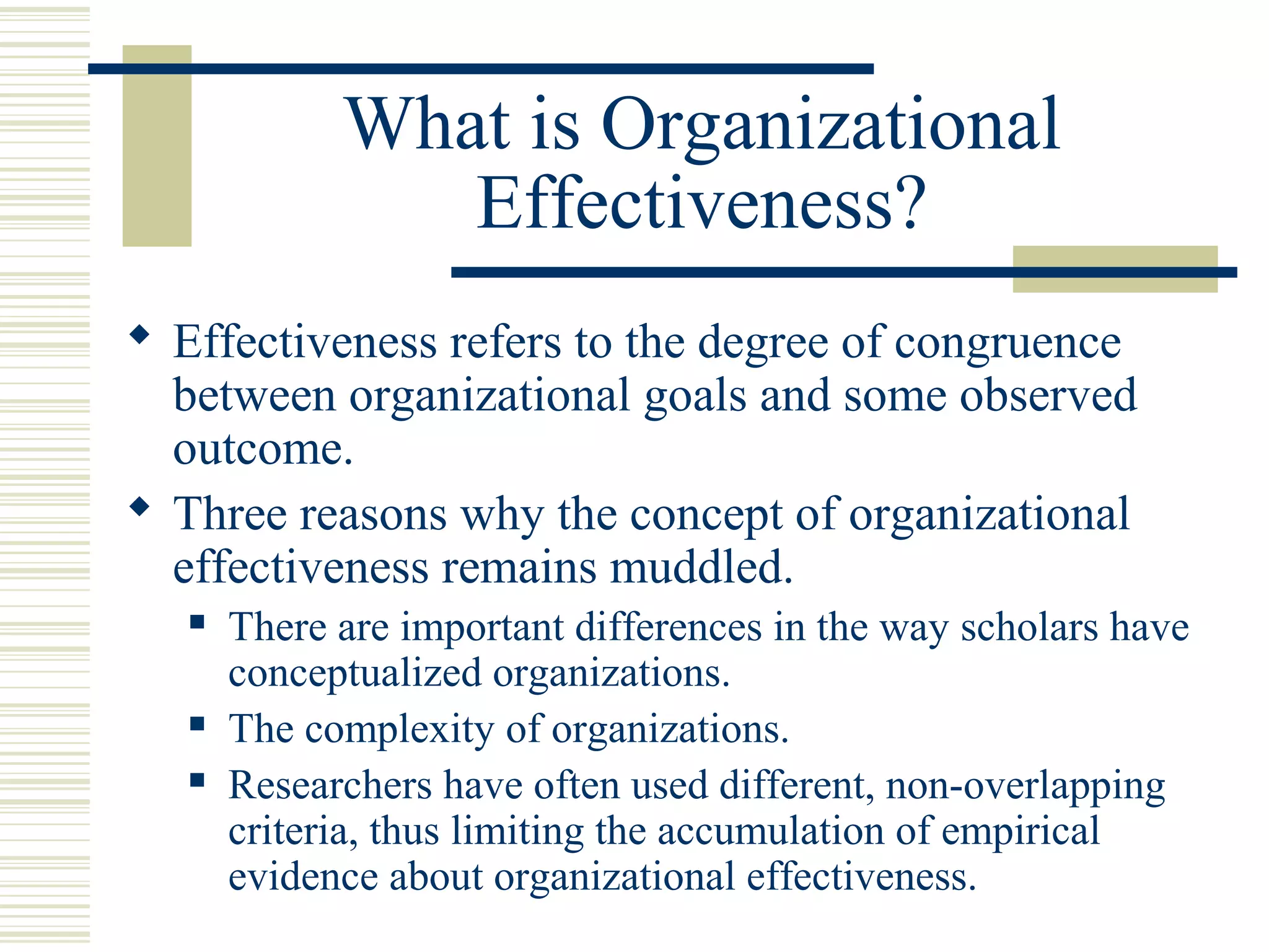Organizational effectiveness | PPT