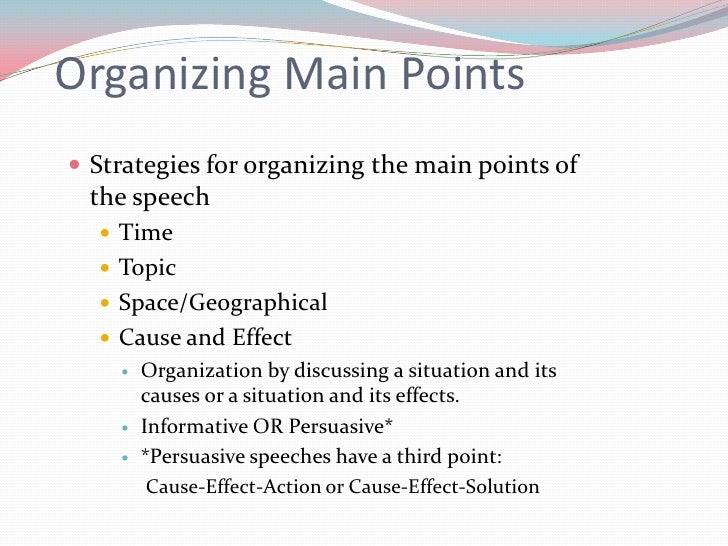 What Is The Organizational Pattern For A Persuasive Speech