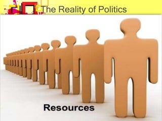 The Reality of Politics
Politics is a fact of life in organizations.
 