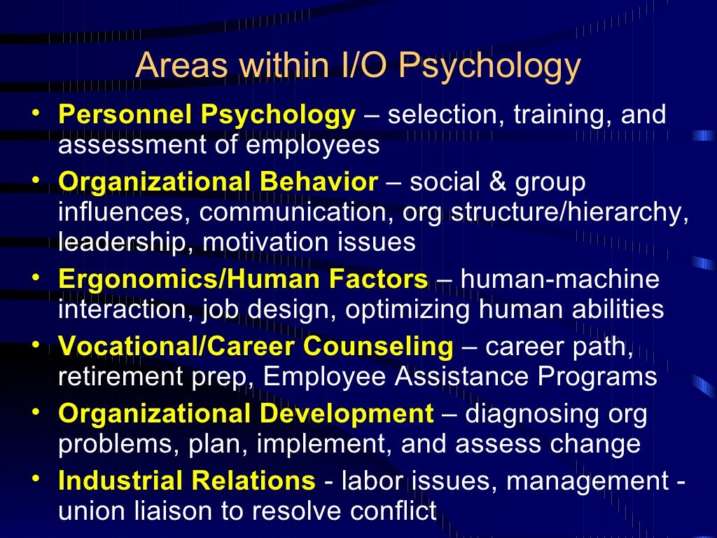 Organizational psychology
