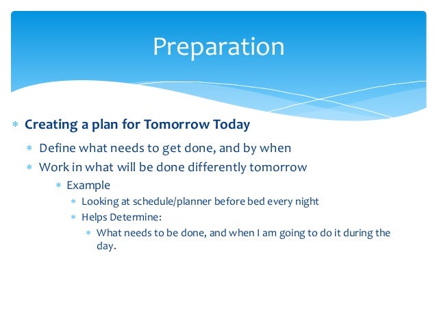 example of organizational skills