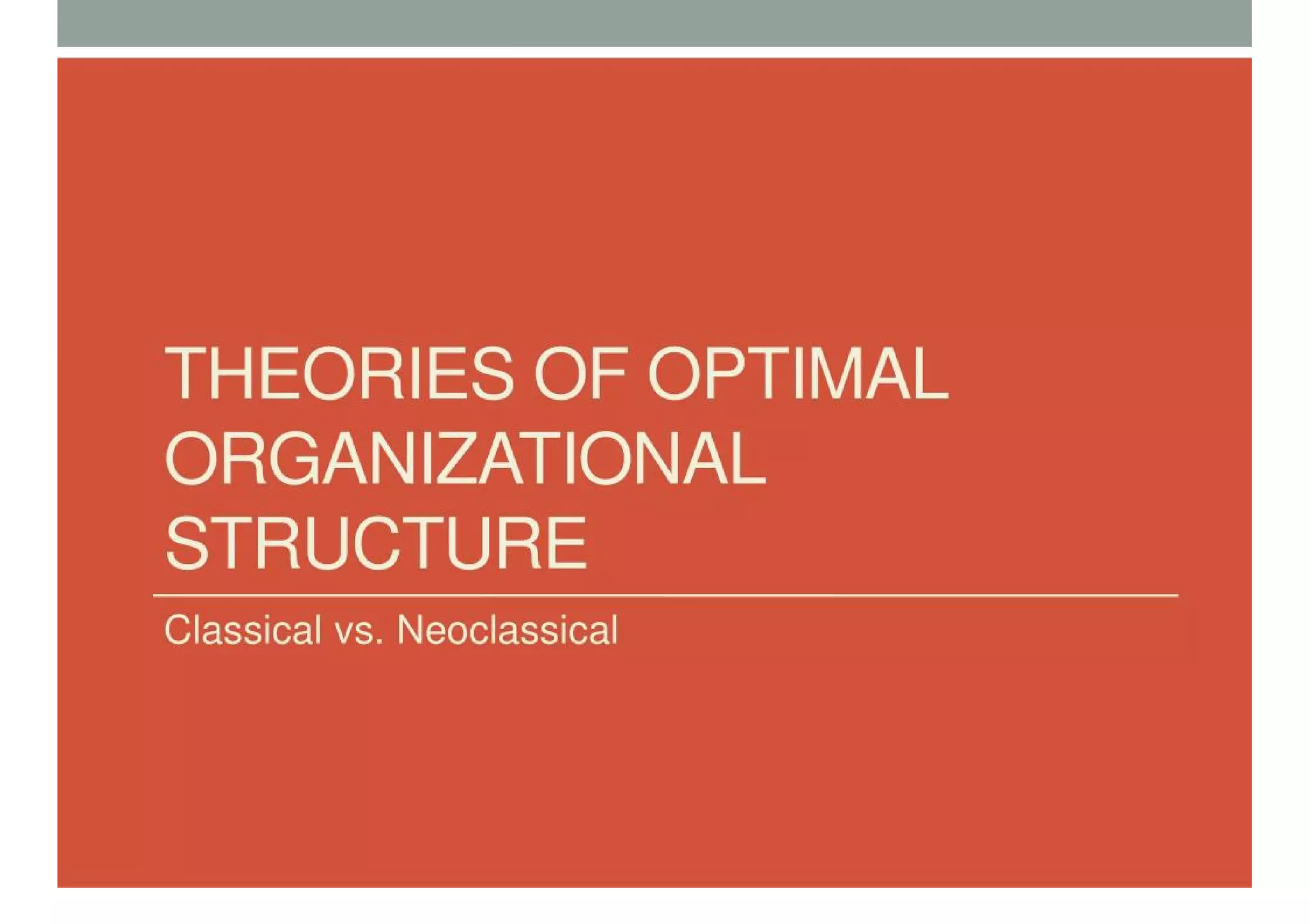 Organizational Structure