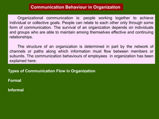 Org Structure Communication Flow Organizational structure and communication behaviour | PDF