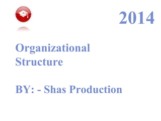 Organizational
Structure
BY: - Shas Production
2014
 