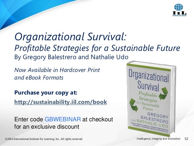 Organizational Survival Double Meaning Of Sustainability