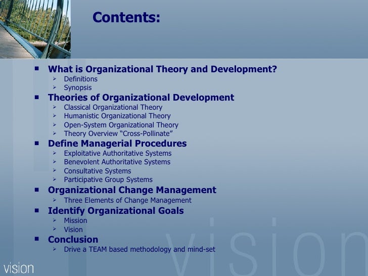 What Is Organizational Theory And The Key