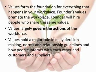 Organizational values and their impact on strategy | PPTX