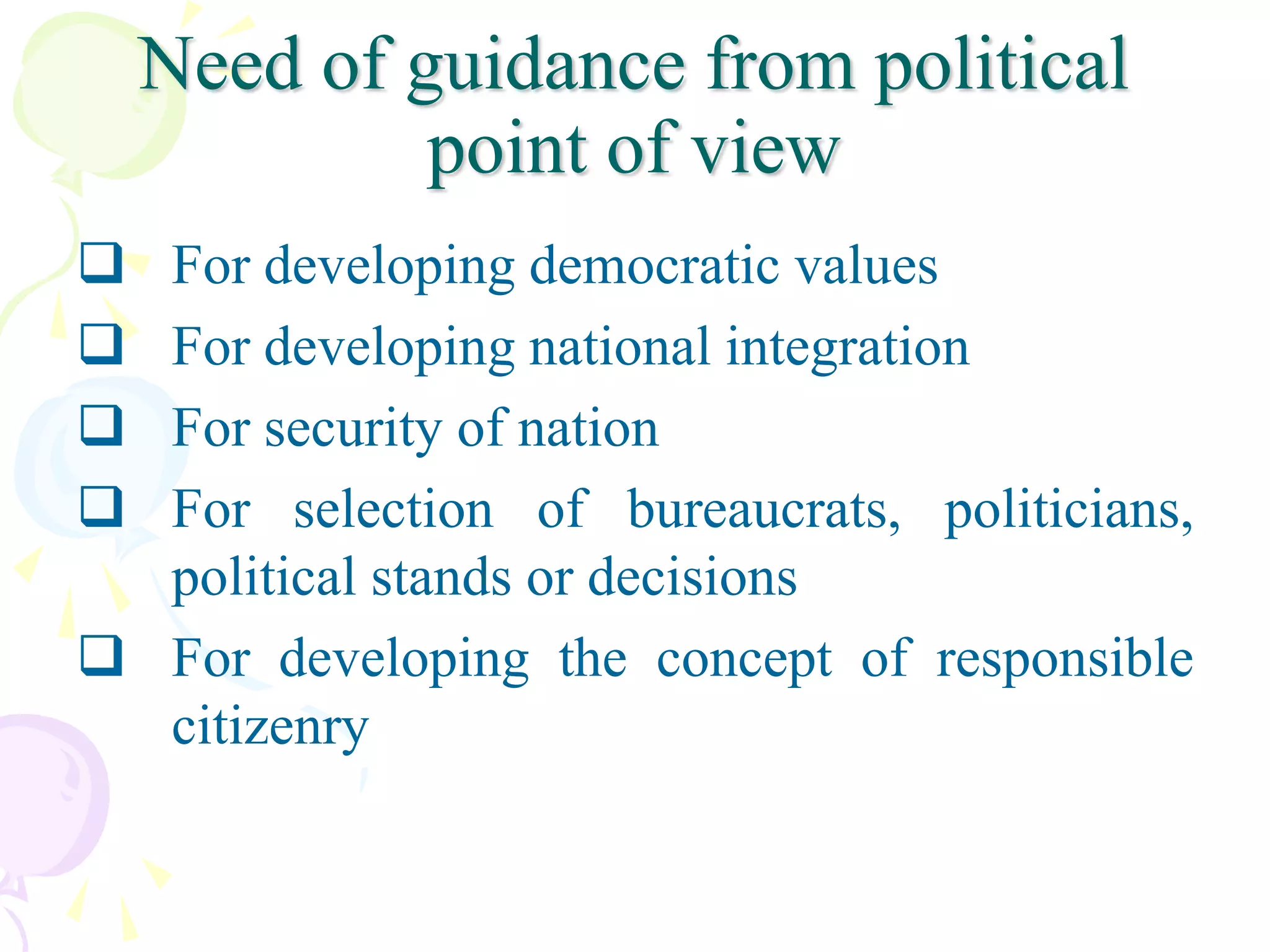 Guidance-need ,meaning, nature and principles