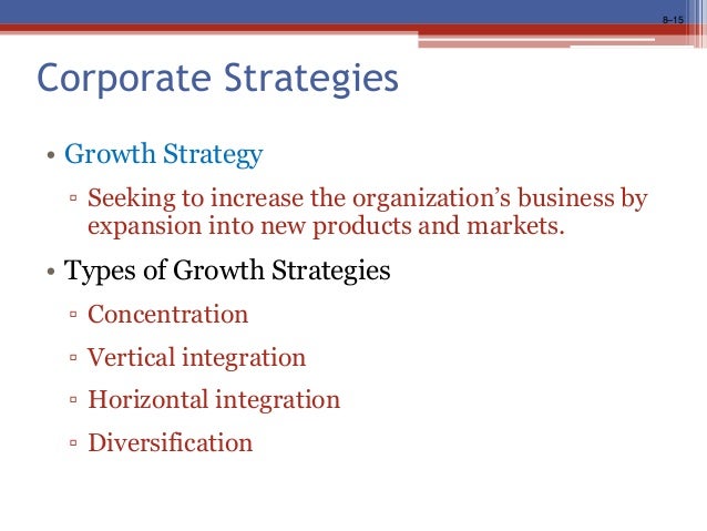 Growth strategy concentration and diversification