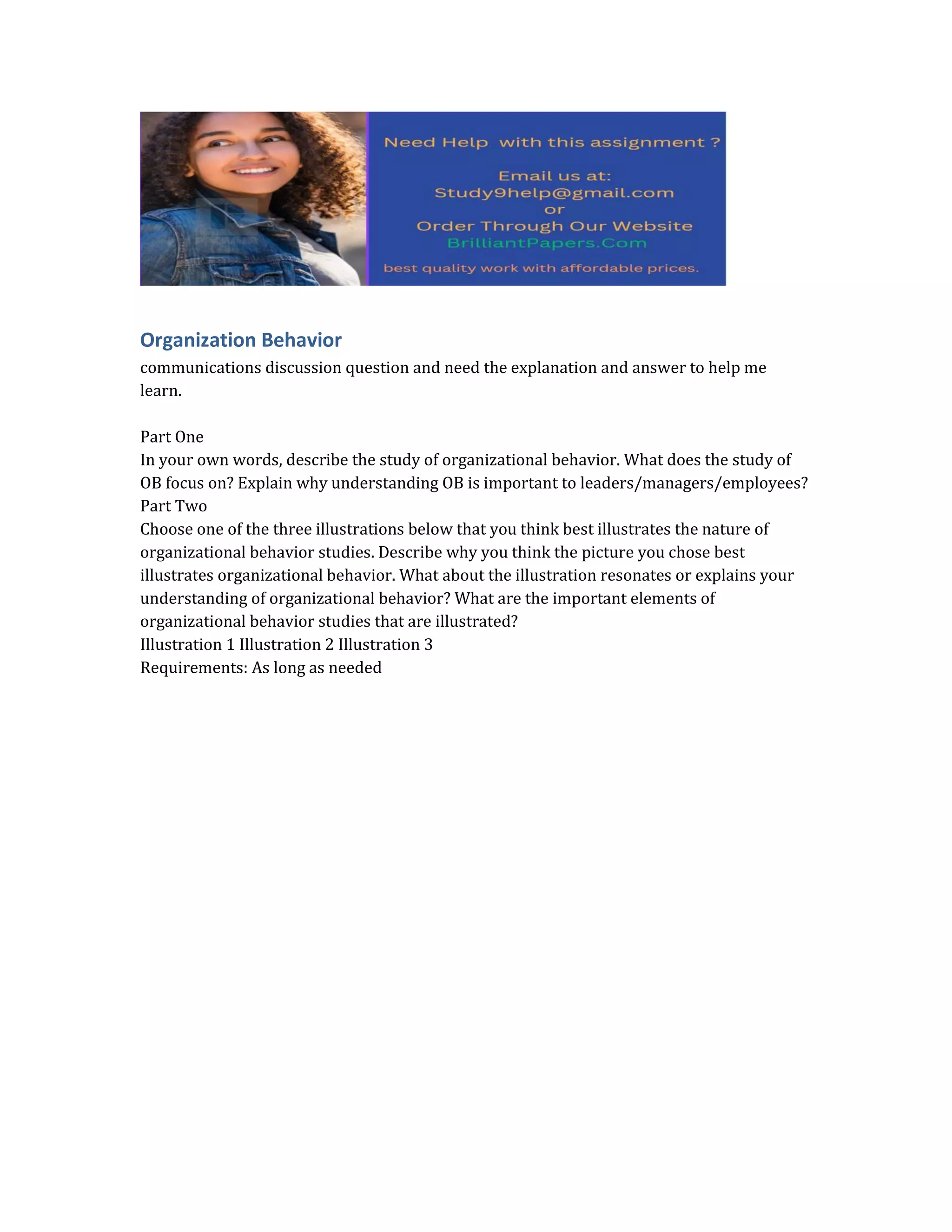 Organization Behavior Pdf