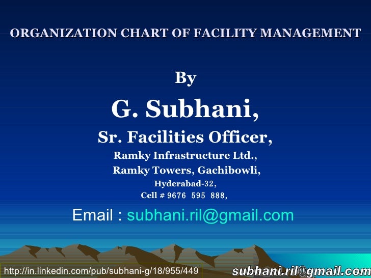 Facility Management Org Chart