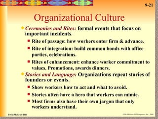 Organizational Ritual Organization control | PPT