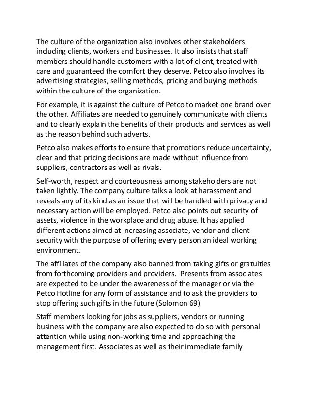 Organizational culture essay