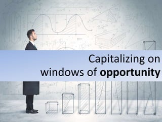 Capitalizing on
windows of opportunity
 