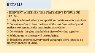 Confusing Paragraph Organization, Language Use and Mechanics.pptx