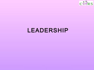 LEADERSHIP




Enable People – Enrich Knowledge –
 