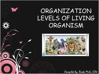 ORGANIZATION
LEVELS OF LIVING
ORGANISM
Compiled by. Risda Muli, S.Pd
 