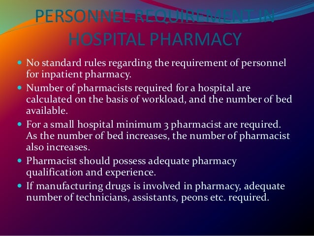 Organization of hospital pharmacy slides.