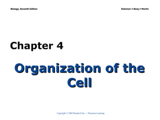 Organization of the Cell 