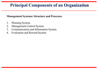 Components Organization System Organization planning, design and development | PPT