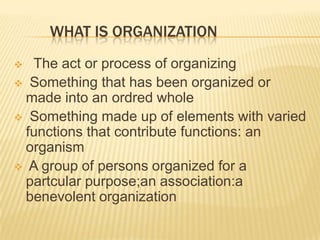 Organization in library | PPTX