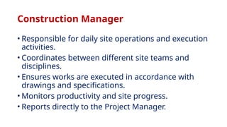 Comprehensive Overview of Construction Project Team Roles and ...